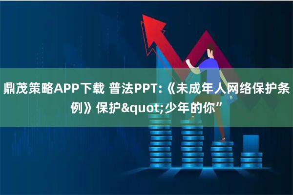 鼎茂策略APP下载 普法PPT:《未成年人网络保护条例》保护"少年的你”